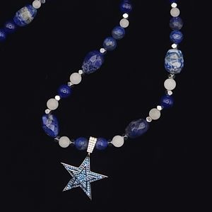 Men/ Women Custom Cowboys semiprecious crystal bead jewelry.